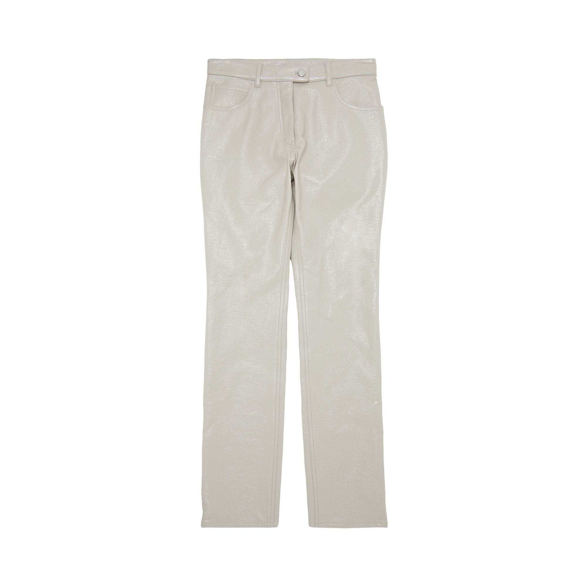 White vinyl pants top