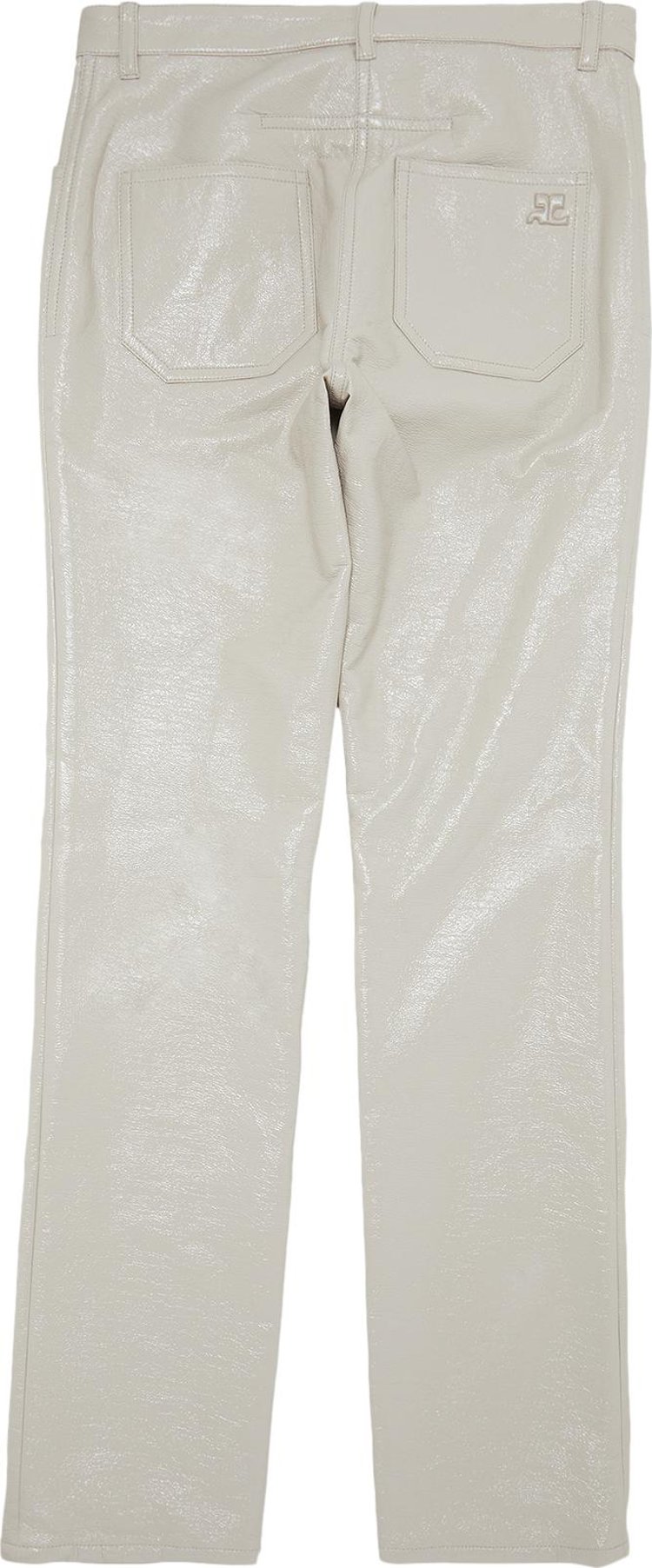 Courreges 5 Pocket Vinyl Pants Mastic Grey