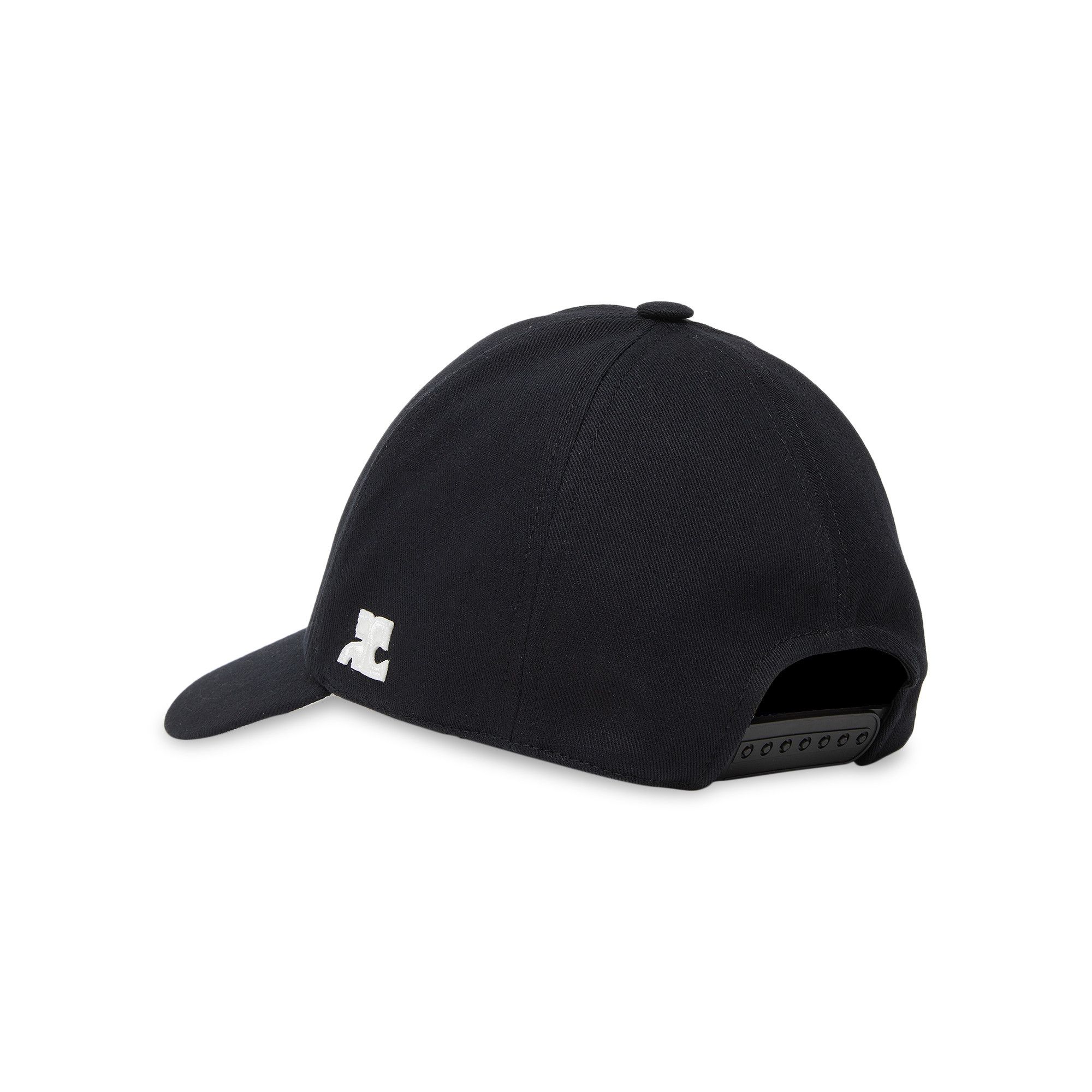 Buy Courrèges Cotton Signature Cap 'Black' - 322ACT002CO0024 | GOAT NL