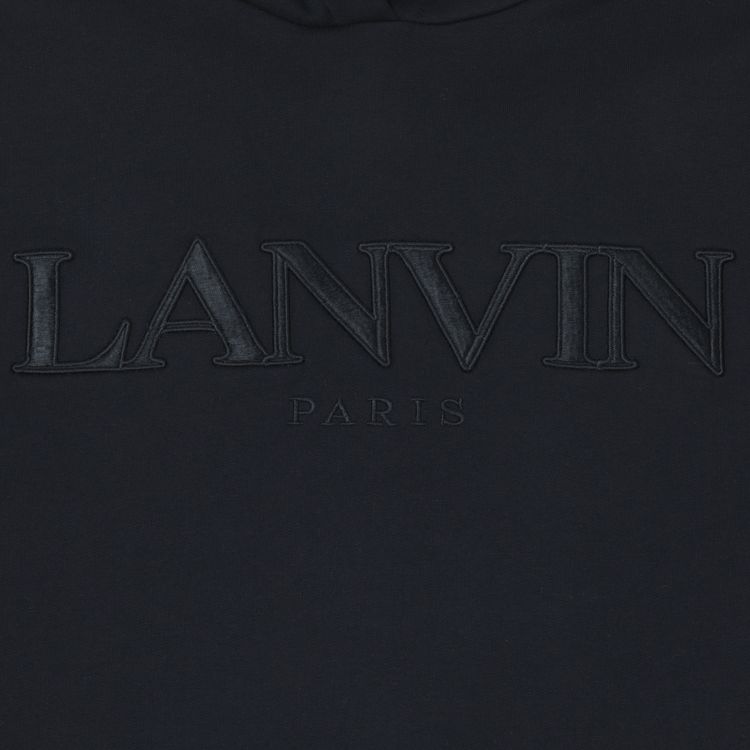 Lanvin Curb Long Fleece Eusebio Hoodie Black