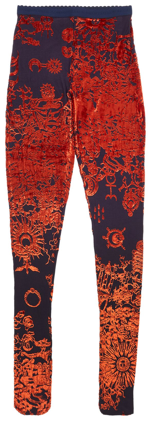 Marine Serre Geotic Devore Leggings Blue