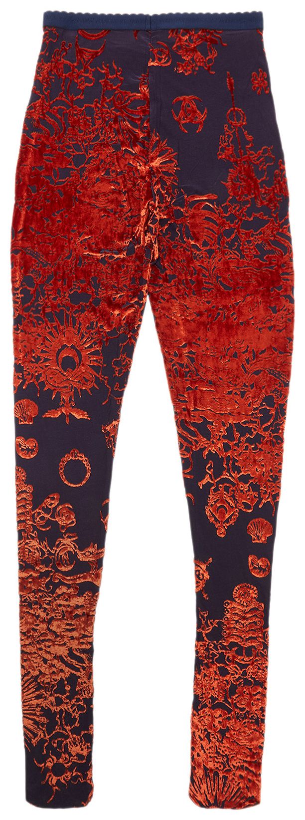 Marine Serre Geotic Devore Leggings Blue