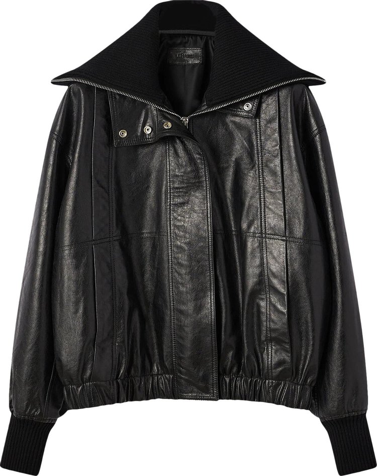 Lemaire Leather Jacket 'Black'