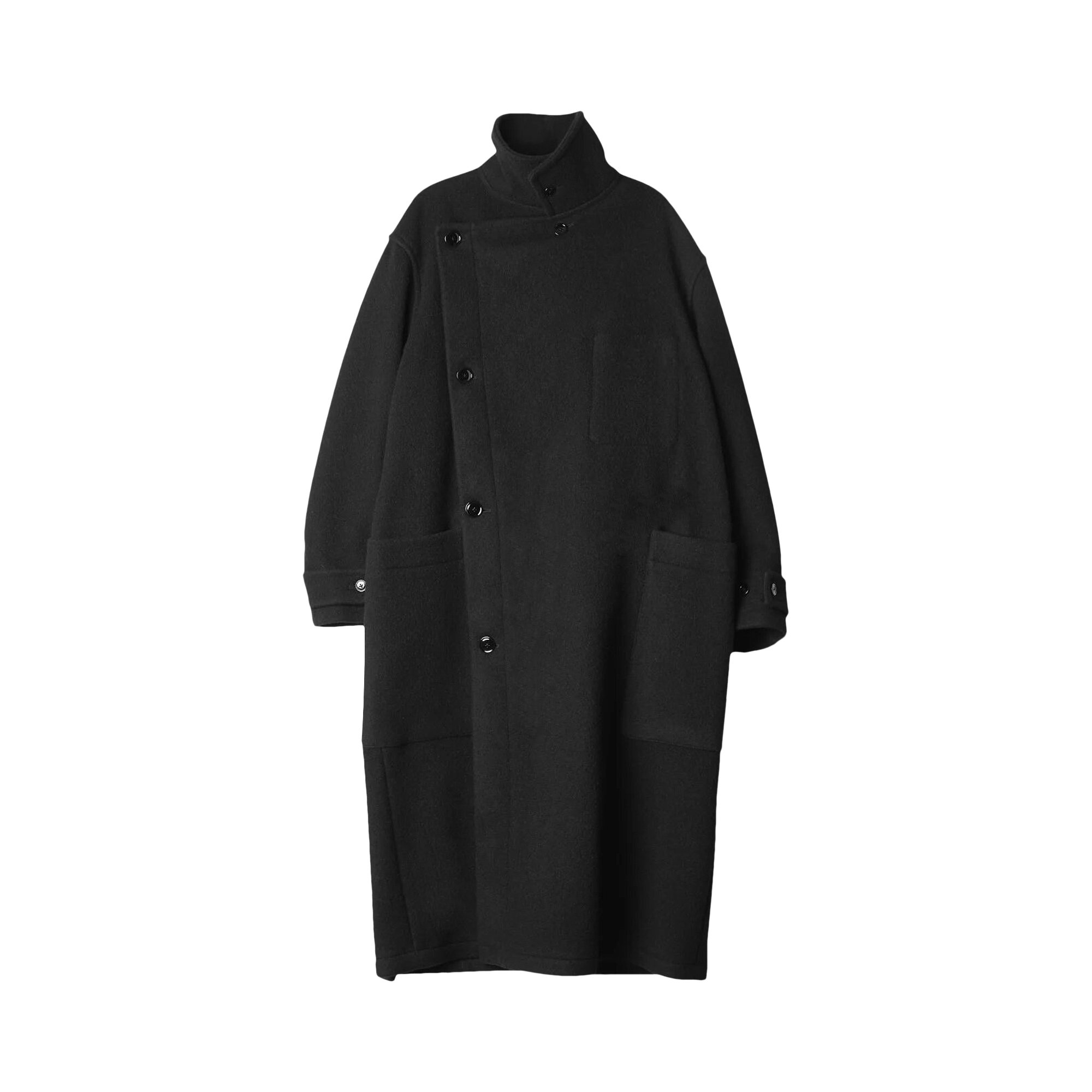 Buy Lemaire Wrap Coat 'Black' - CO184 LF615 BK999 | GOAT
