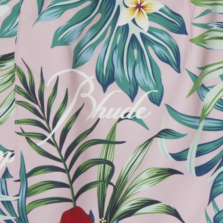 Rhude Hawaiian Logo Swim Trunk MauveMulticolor