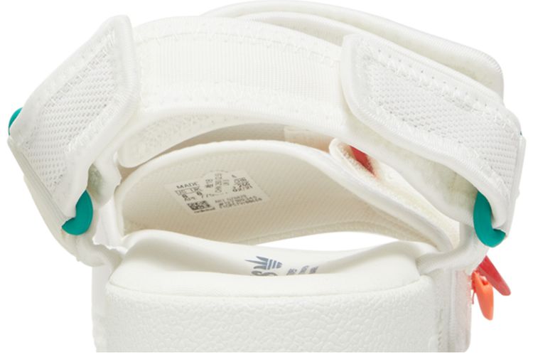 Adidas Adilette Sandal 40 White Scarlet True Orange