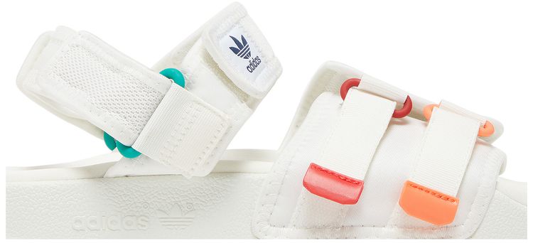 Adidas Adilette Sandal 40 White Scarlet True Orange