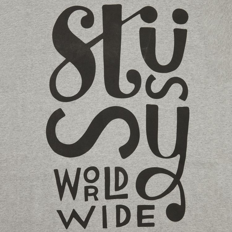 Stussy Worldwide Block Tee Grey Heather