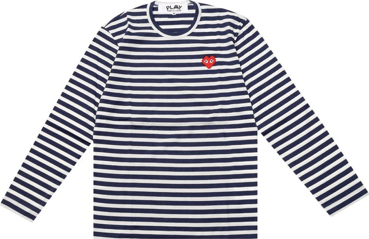 Buy Comme des Garçons PLAY Striped Long-Sleeve T-Shirt 'Navy/White