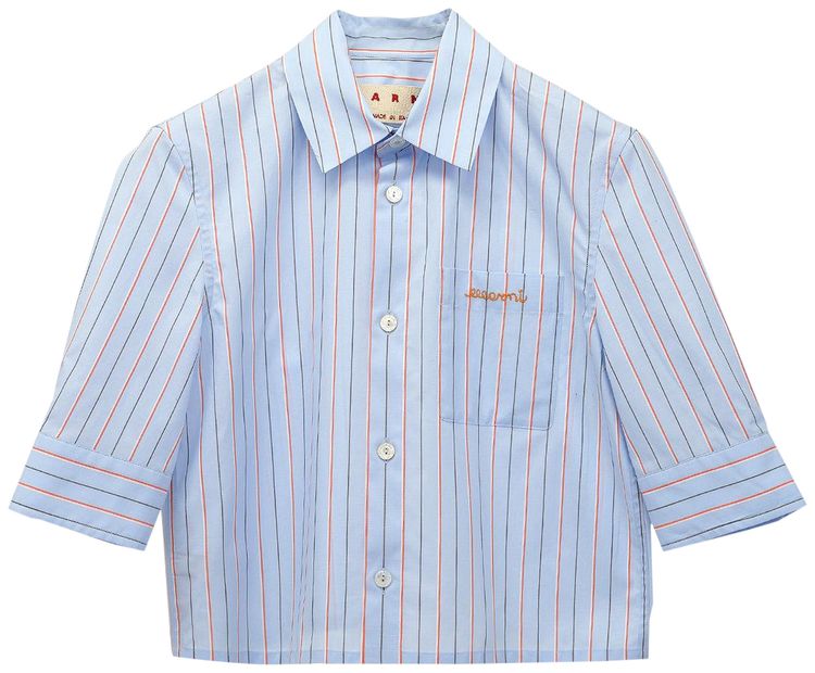 Marni Short Sleeve Shirt Iris Blue