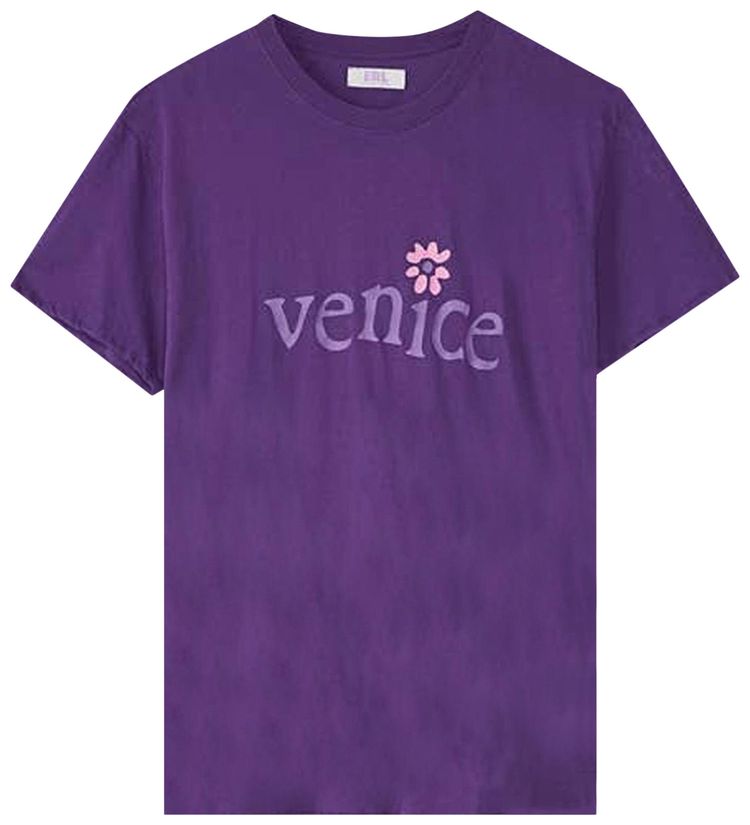 ERL Venice Print T Shirt Luminous Purple