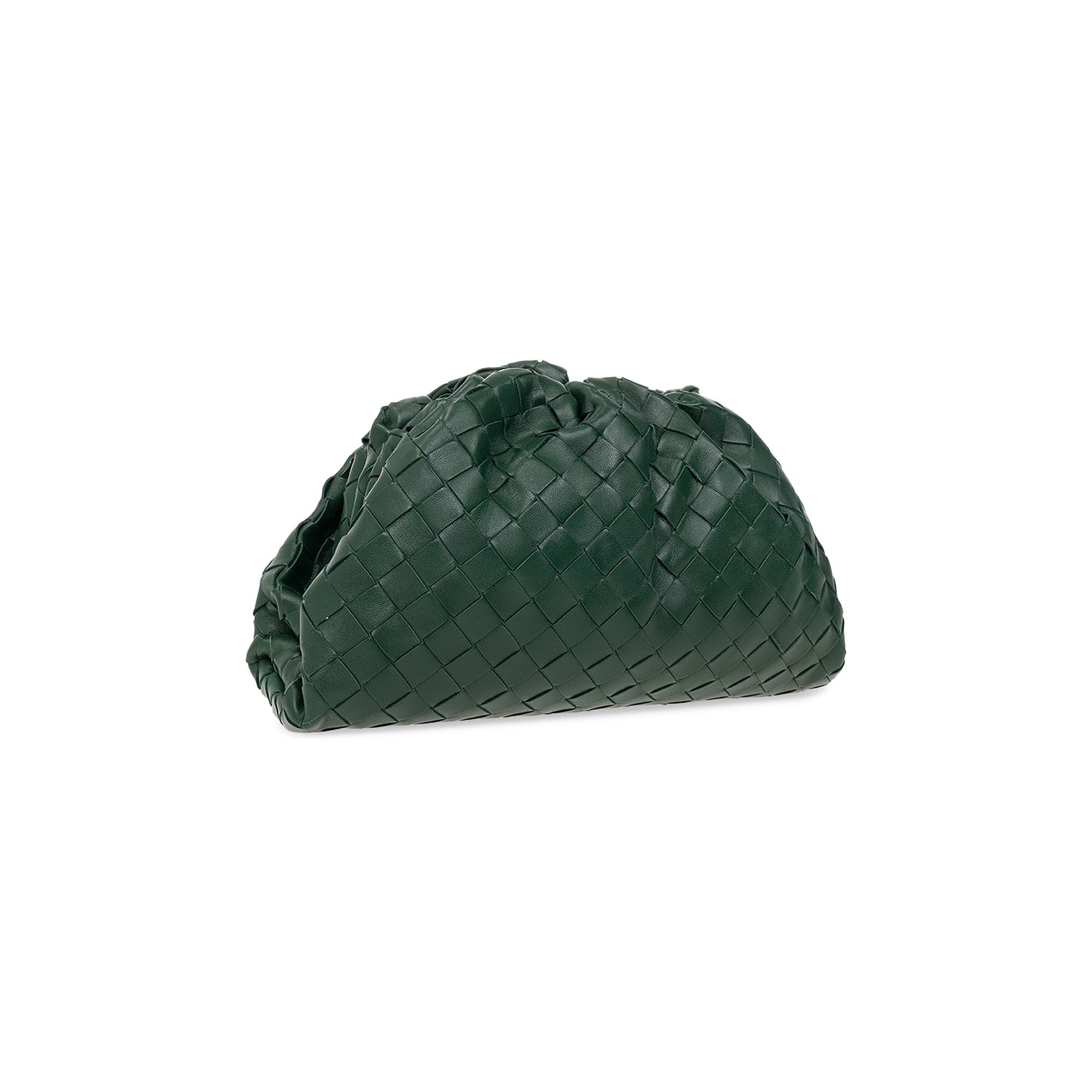 Buy Bottega Veneta Teen Woven Pouch 'Raintree/Gold' - 698895 Buy Bottega Veneta Teen Woven Pouch 'Raintree/Gold' - 698895