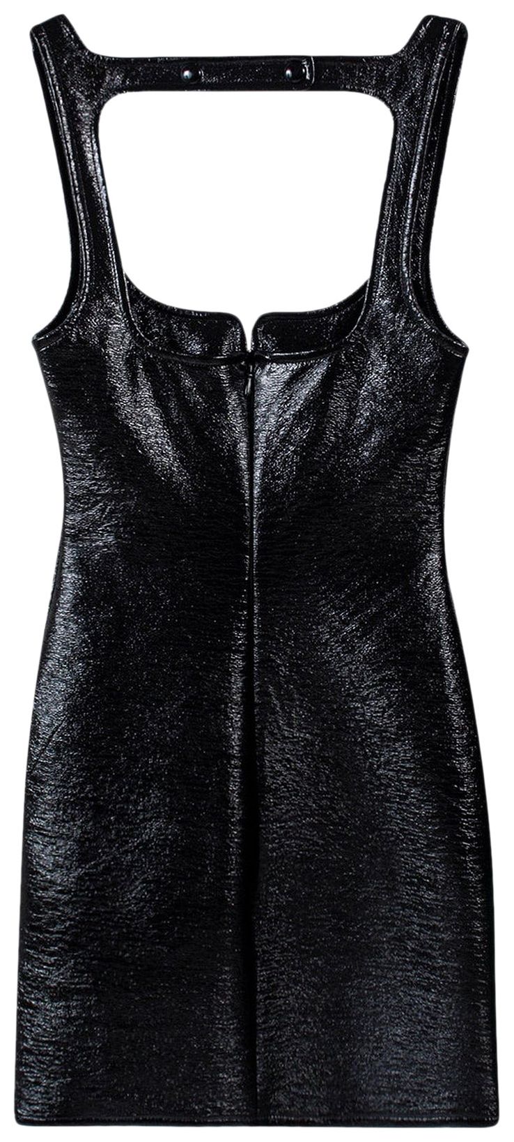 Courreges Vinyl Swallow Dress Black