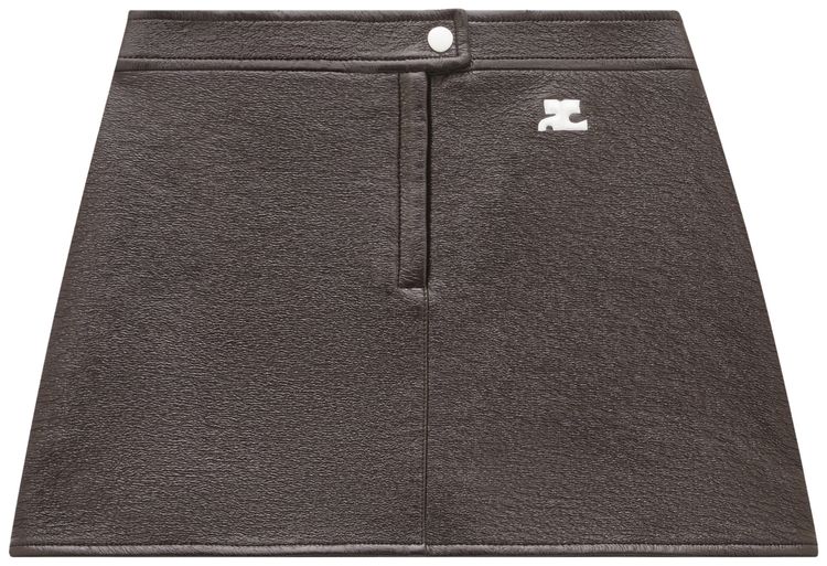 Courreges Vinyl Mini Skirt Chocolate