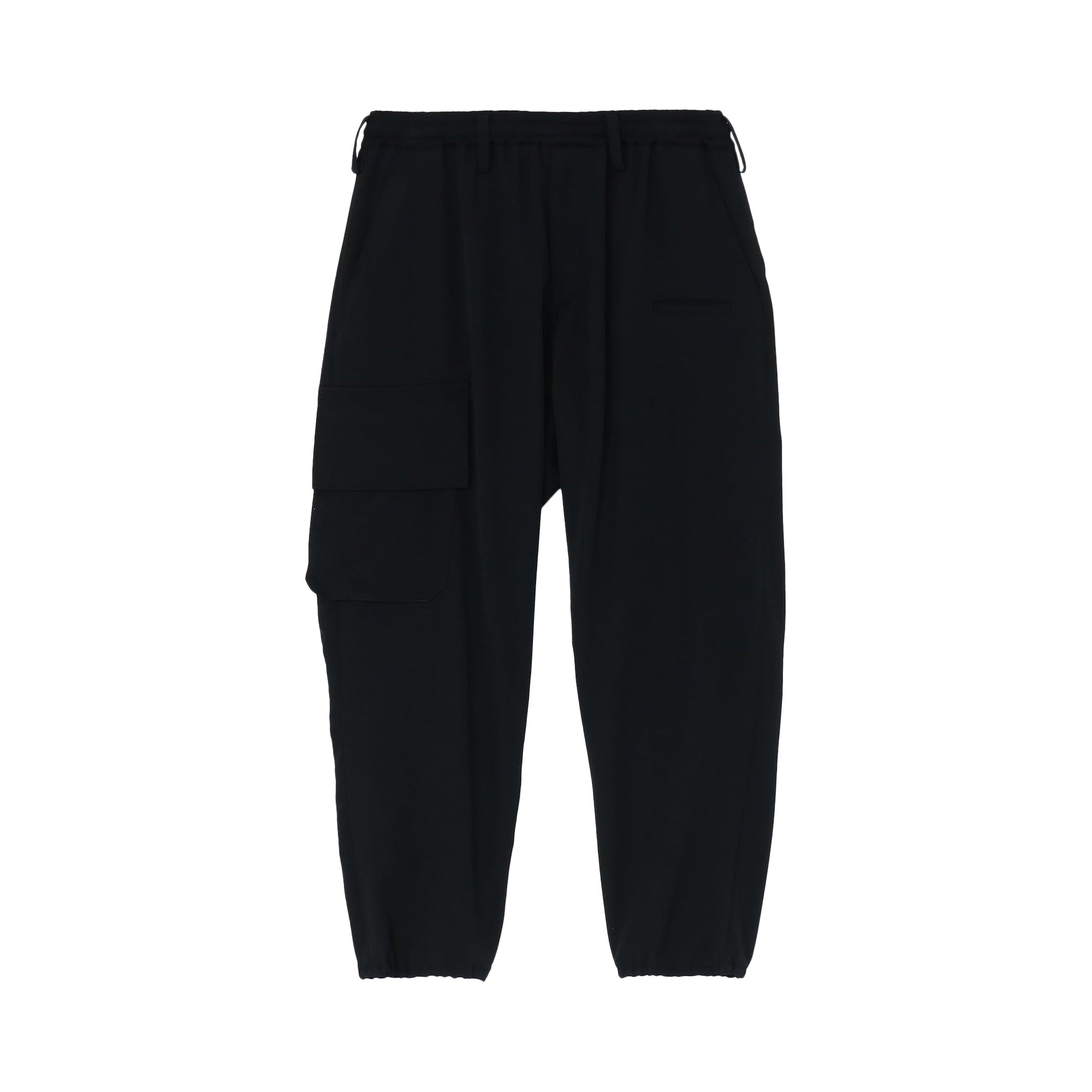 Buy Yohji Yamamoto Pour Homme Rib Flap Pocket Pants 'Black' - HE