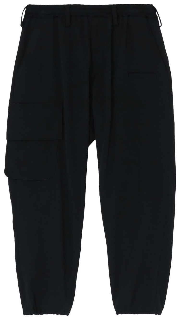 Yohji Yamamoto Pour Homme Rib Flap Pocket Pants Black