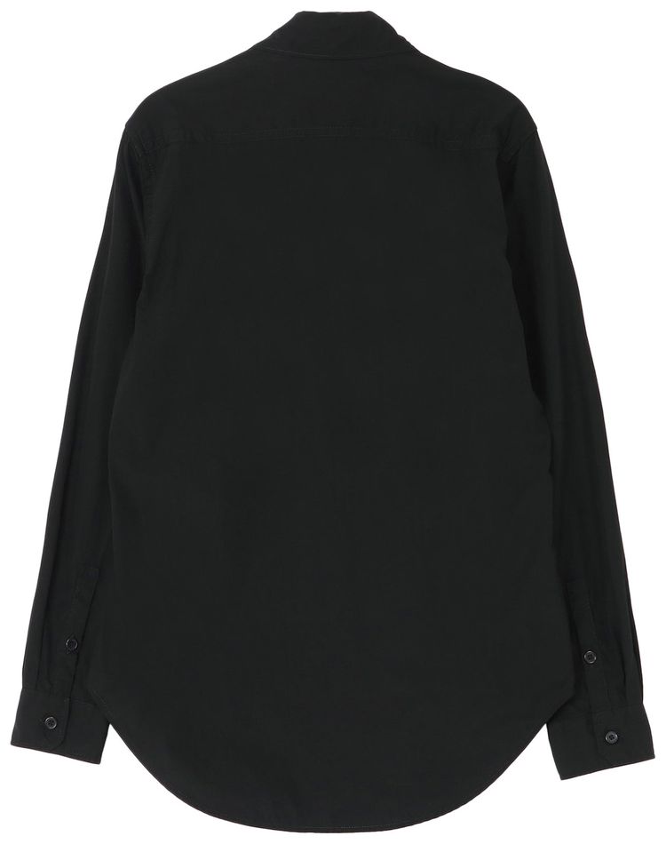 Yohji Yamamoto Pour Homme Collar Stole Chain Stitch Shirt Black