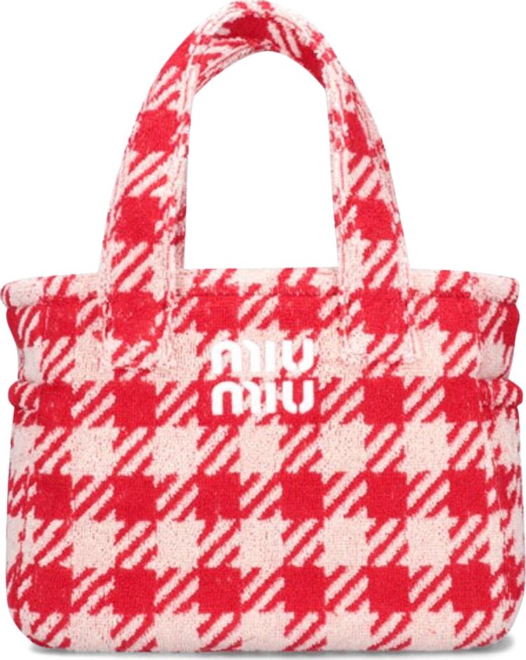 Miu Miu Picnic Tote Bag 'Red/White'