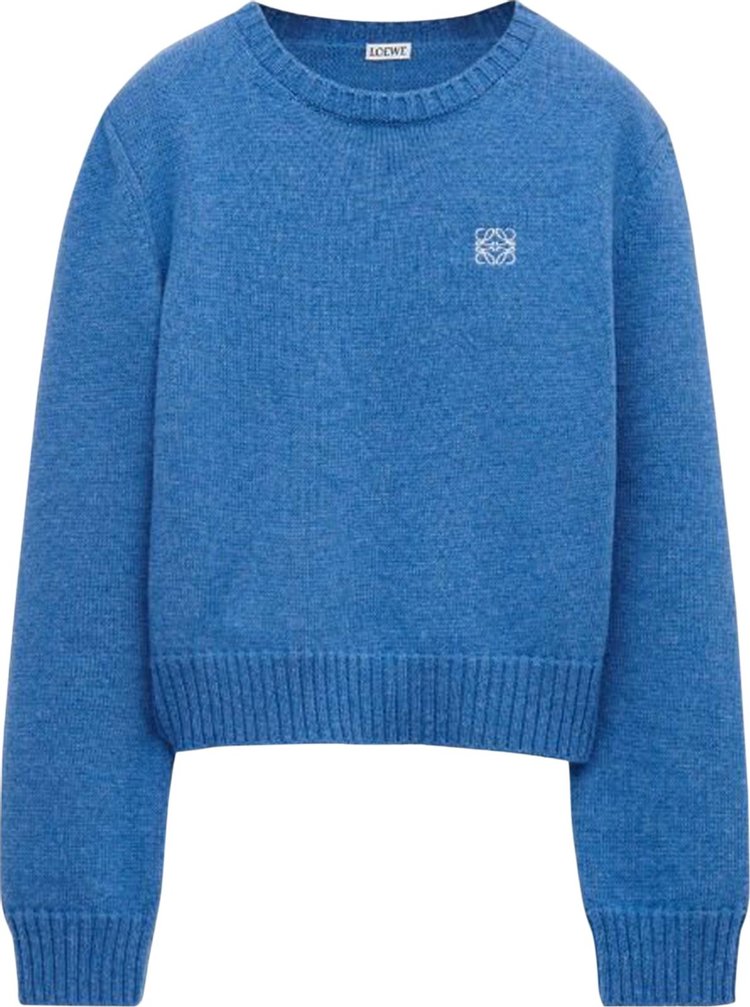 Loewe Anagram Short Sweater 'Blue Denim' | GOAT