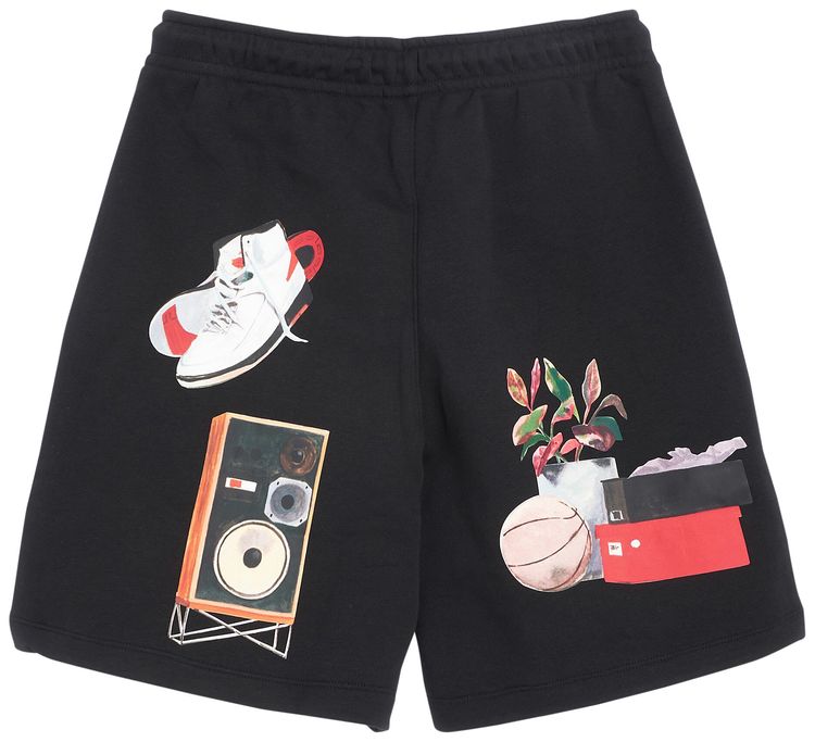 Air Jordan Artist Series By Jacob Rochester Fleece Shorts SailBlackUniversity Red