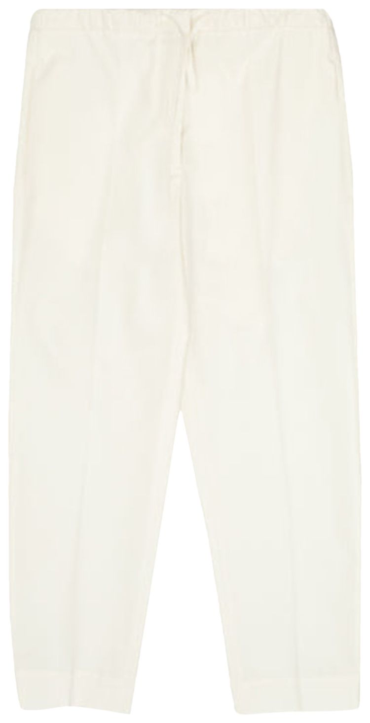 Jil Sander Drawstring Cropped Trousers Optic White