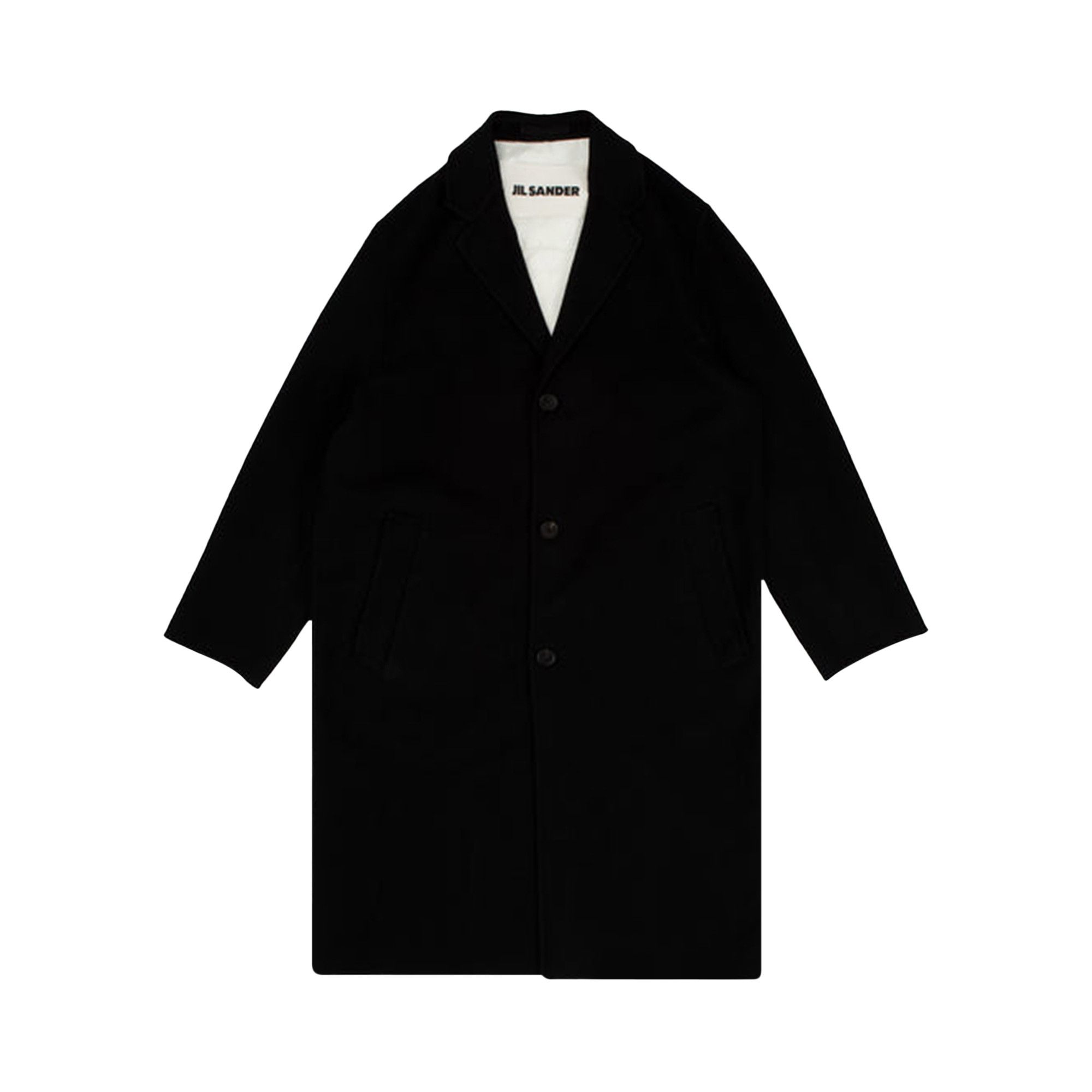 Buy Jil Sander Heavy Brushed Doubleface Splittable Coat 'Black