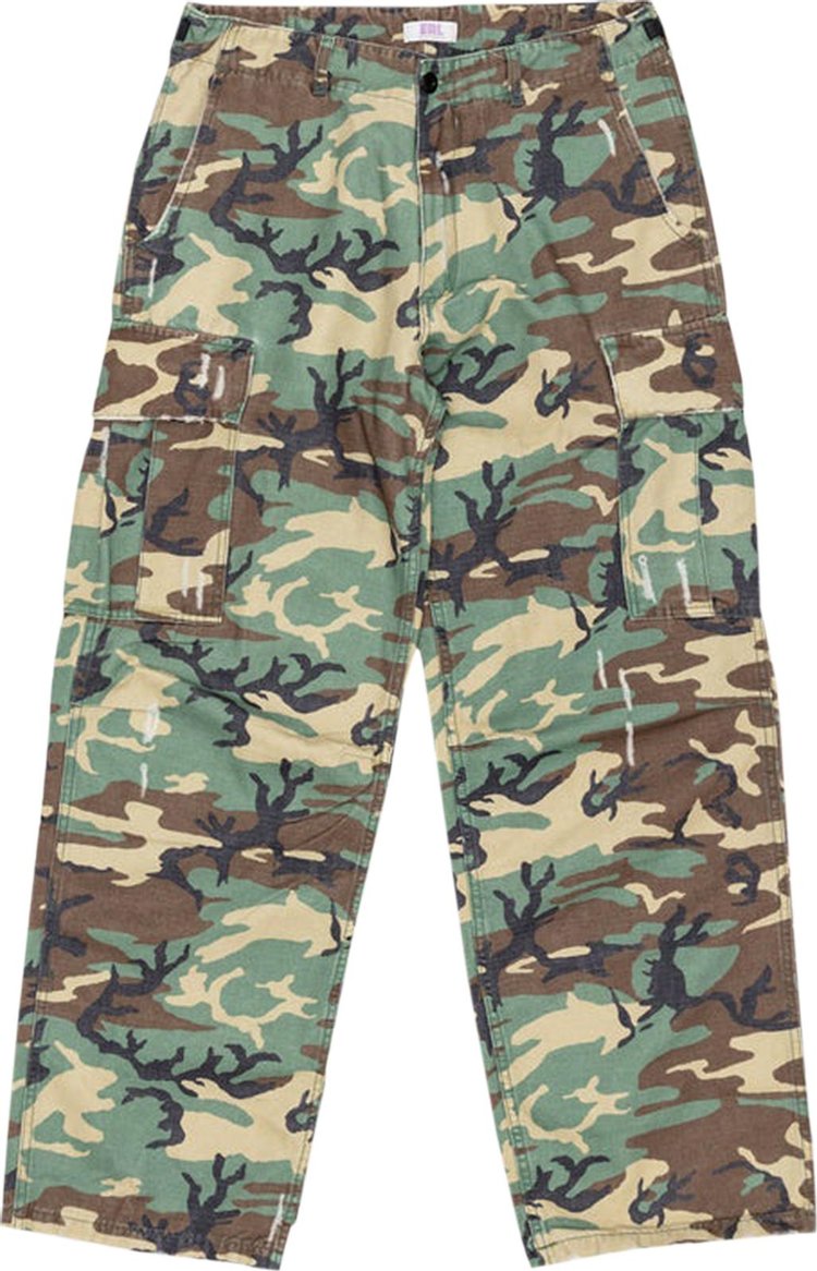 Buy ERL Printed Cargo Pants 'Green' - ERL05P010 1 GREE | GOAT