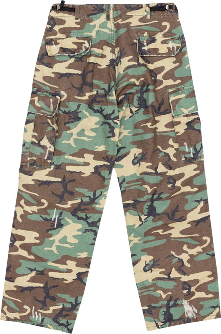 ERL Printed Cargo Pants Green