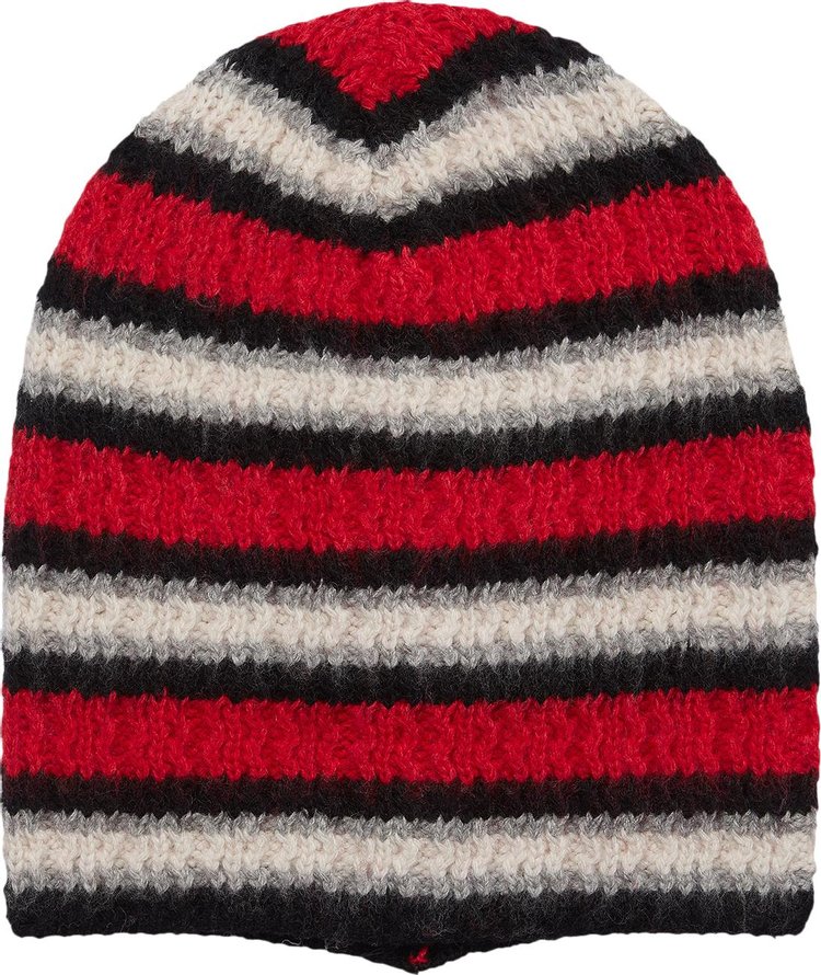 ERL Striped Knit Beanie 'Red'