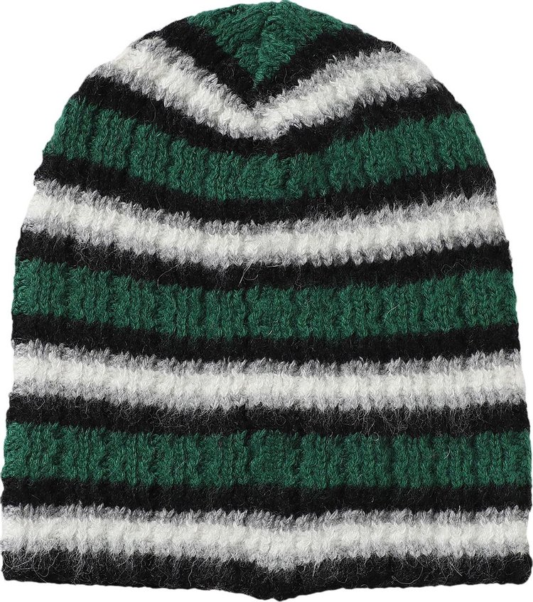ERL Striped Knit Beanie 'Green'