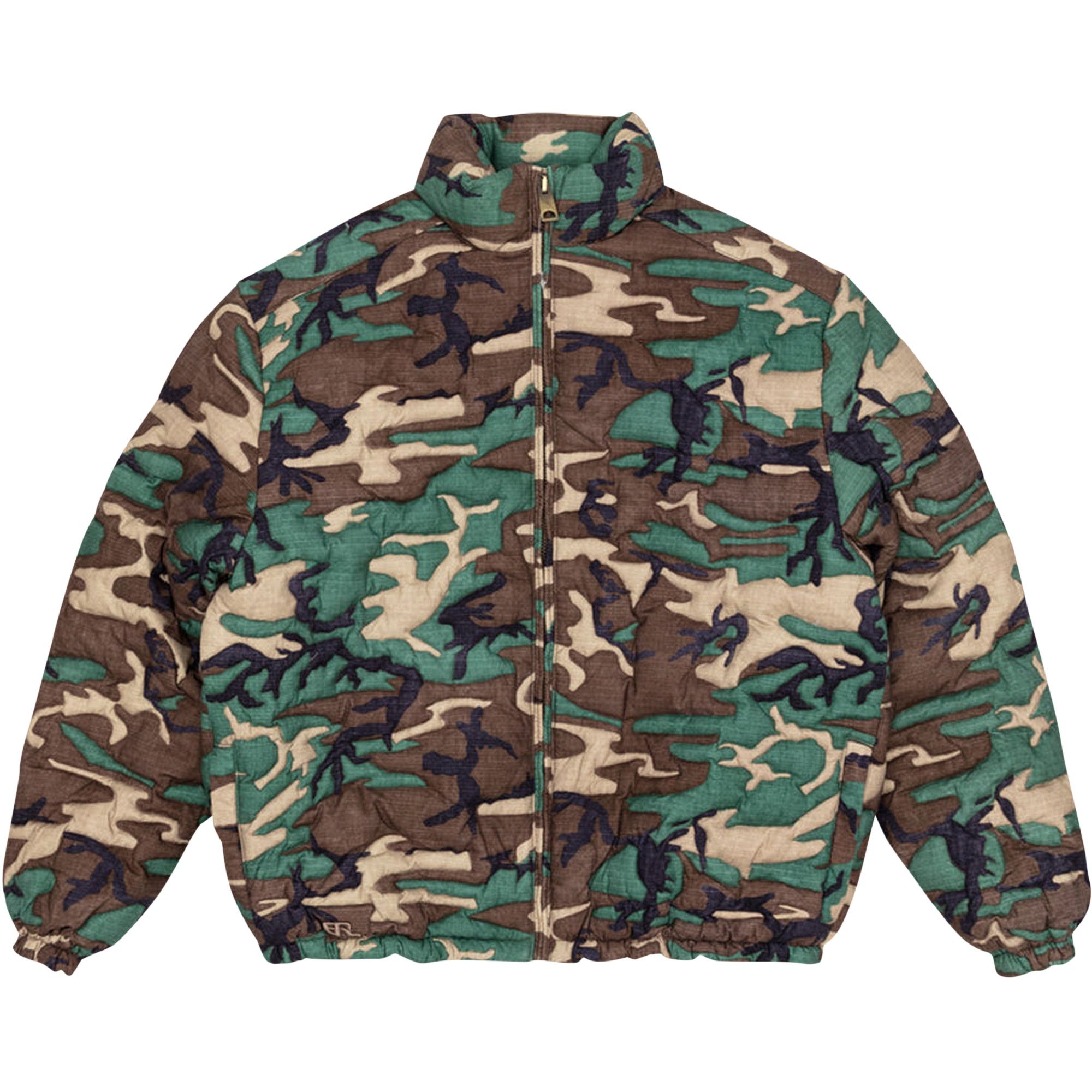 Buy ERL Camo Quilt Puffer Coat 'Green' - ERL05C006 1 GREE | GOAT