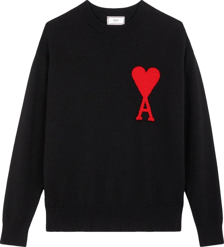 Ami Oversize Crewneck Sweater 'Black'
