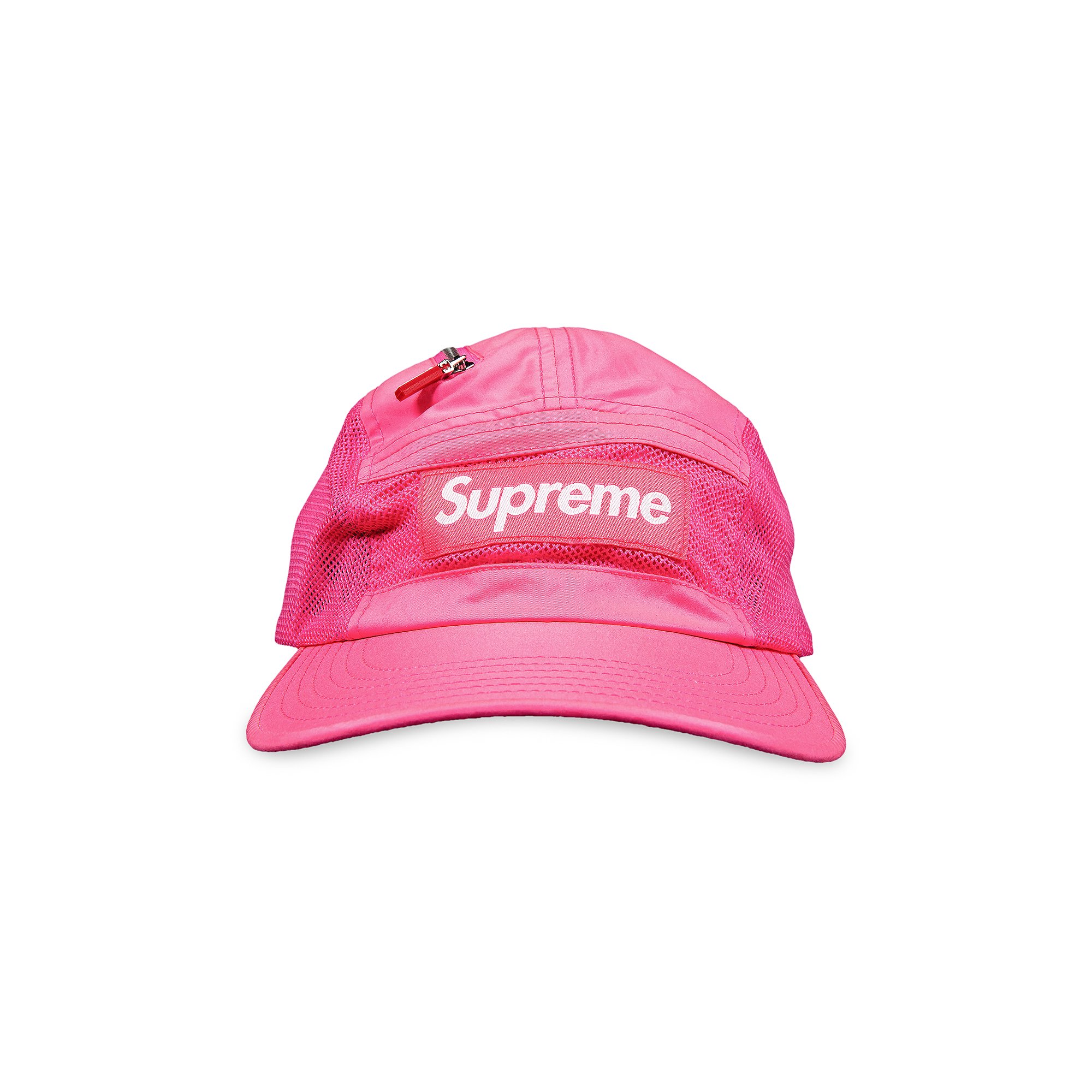 Supreme Zip Mesh Camp Cap 'Bright Pink'