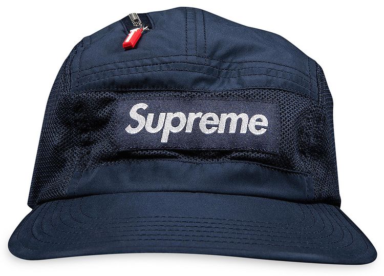 Supreme Zip Mesh Camp Cap Navy