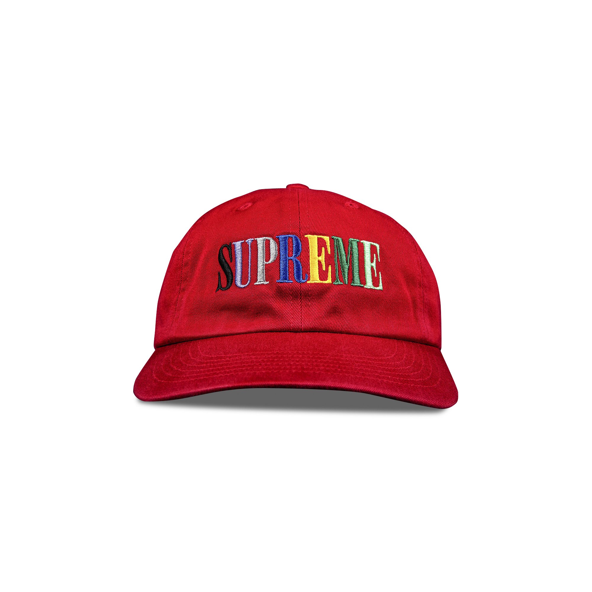 Buy Supreme Multi Color Logo 6-Panel 'Red' - FW20H65 RED | GOAT