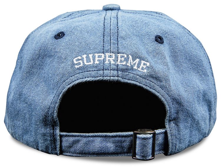 Supreme Multi Color Logo 6 Panel Light Denim