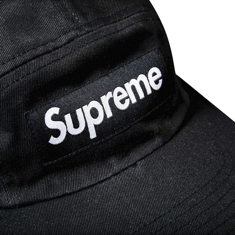 Supreme Washed Chino Twill Camp Cap Black
