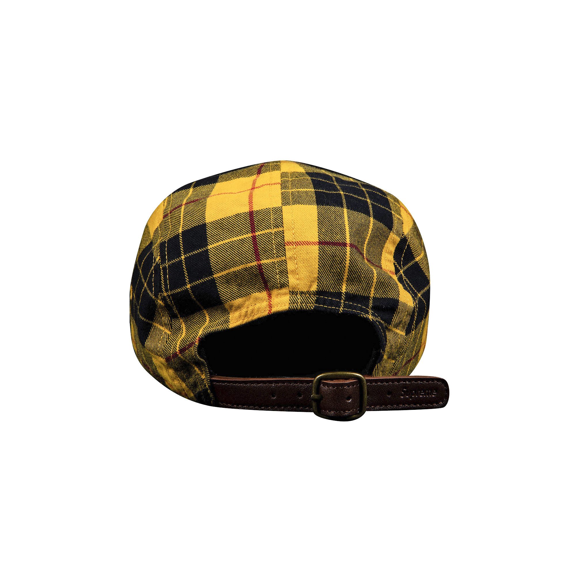 Buy Supreme Washed Chino Twill Camp Cap 'Yellow Tartan' - FW20H7
