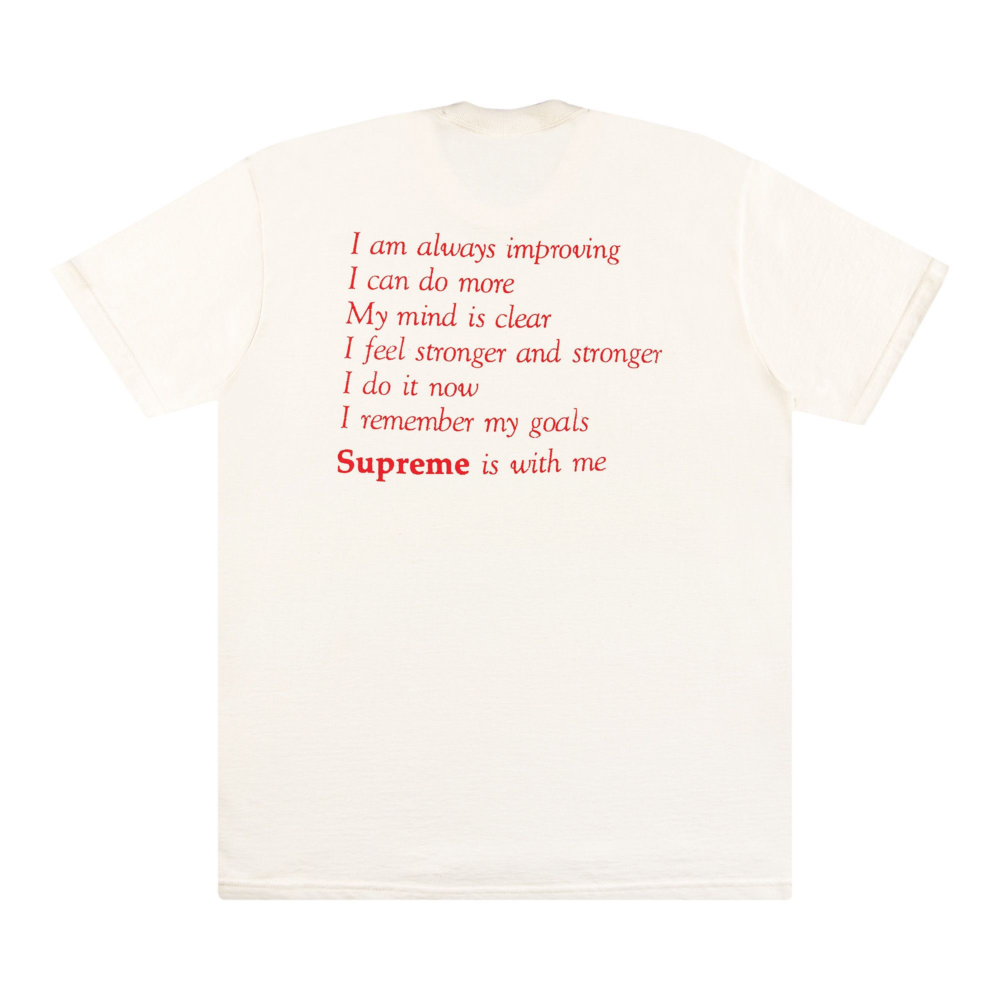 最適な材料 FW20T17 - 'Natural' Tee Positive Stay Supreme Buy NATURAL GOAT | Tシャツ/カットソー(半袖/袖なし)