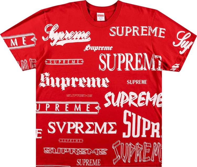 Buy Supreme Multi Logo Tee 'Red' - FW20T8 RED | GOAT