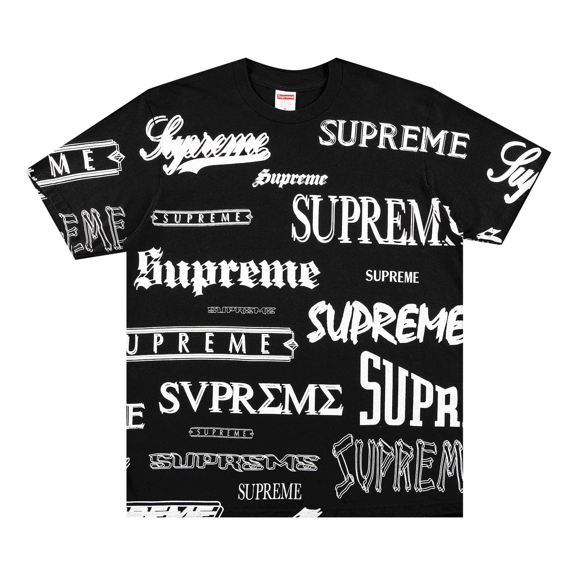 White and 2025 black supreme shirt