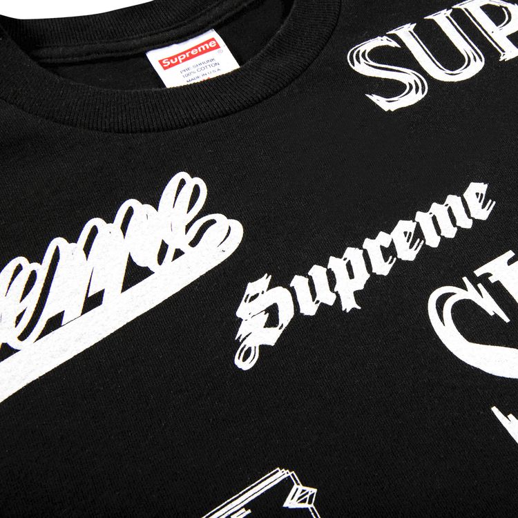 Supreme Multi Logo Tee Black