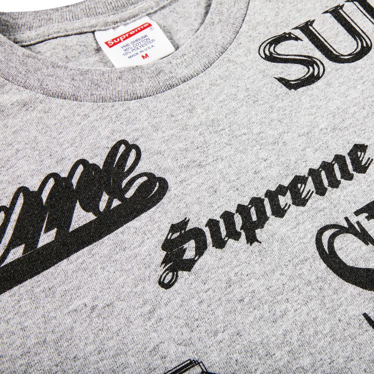 Supreme Multi Logo Tee Heather Grey