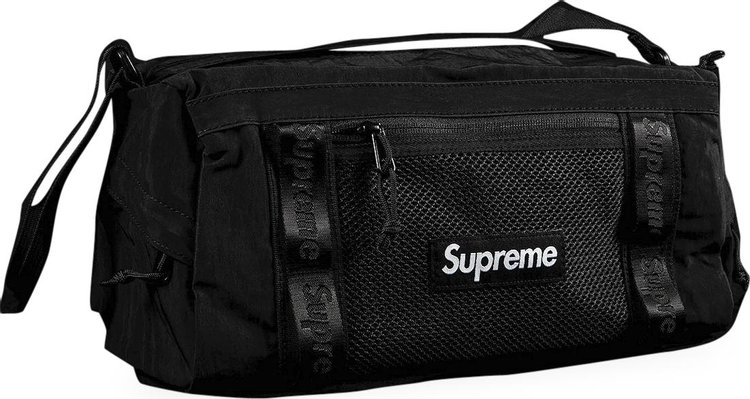 Supreme 23SS Mesh Mini Duffle Bag Black in Hand