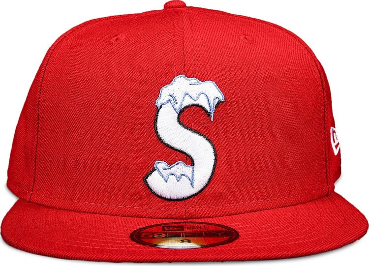 NEW 2018 Supreme SS18 Box Logo Red Monogram New Era Hat S 7 5/8 Rare  AUTHENTIC