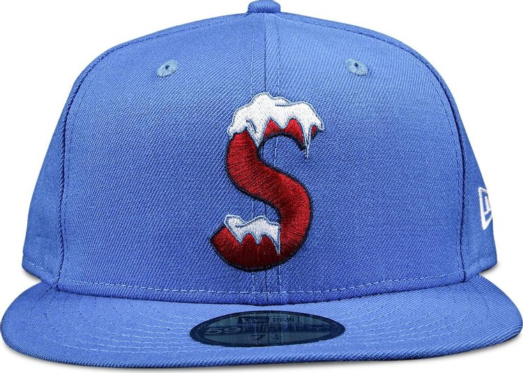Supreme S Logo New Era® 59FIFTY Baseball Hat Dark Blue with Red. New 7 5/8