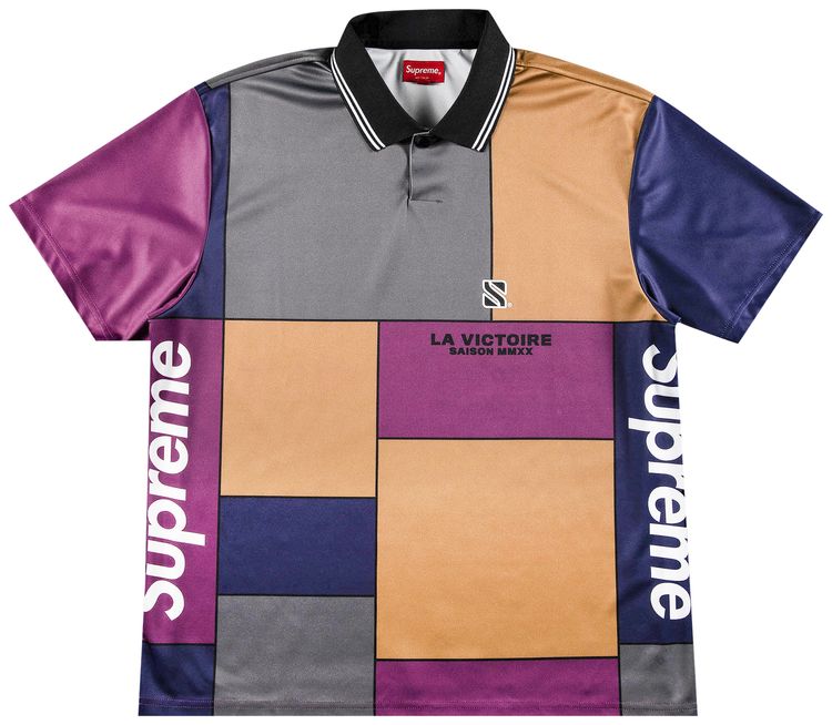 Supreme Colorblocked Soccer Polo Purple