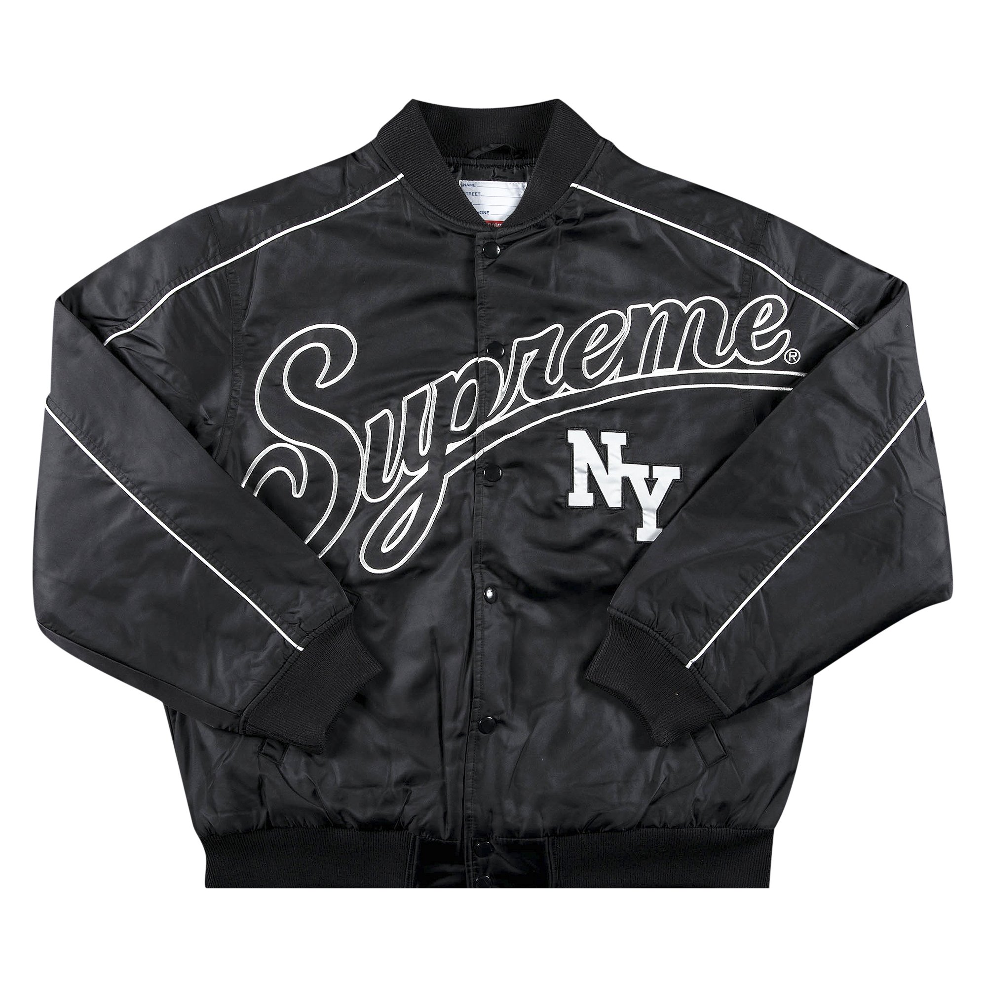Buy Supreme Contrast Script Varsity Jacket 'Black' - FW20J38 BLACK