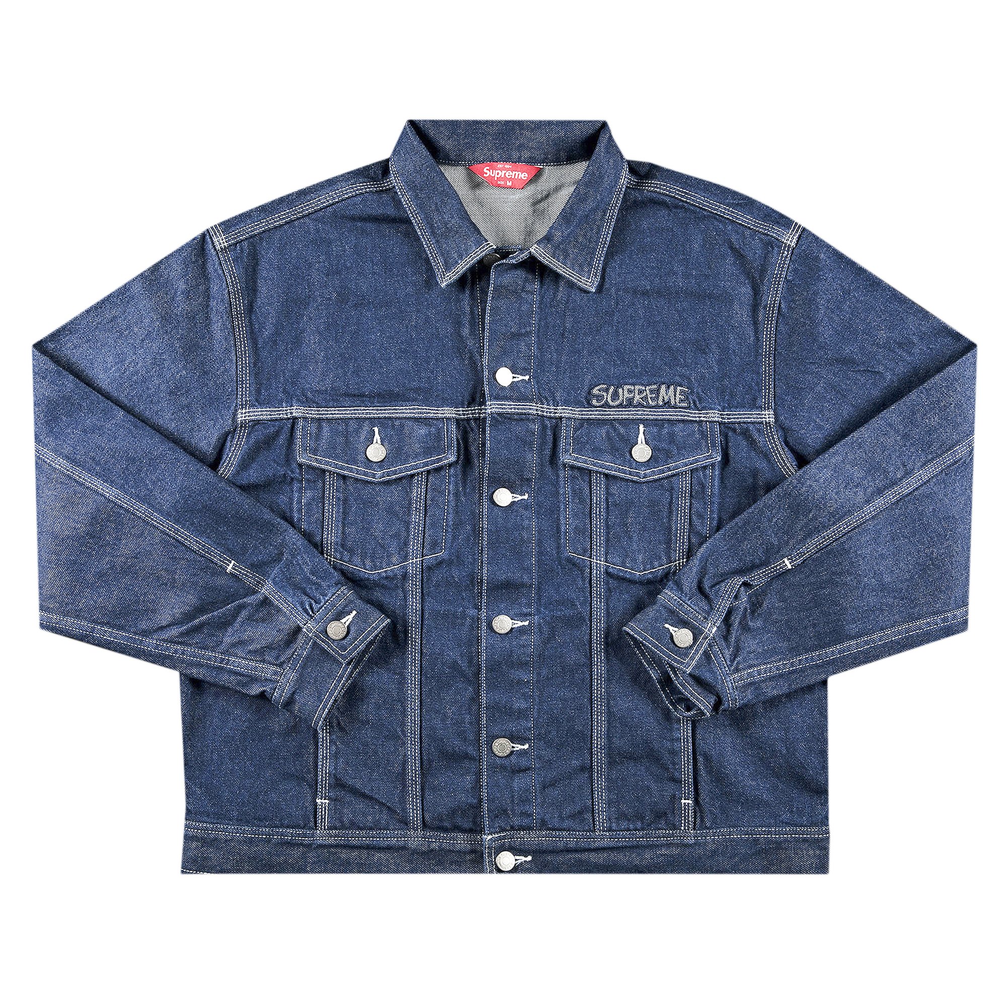 Buy Supreme x Smurfs Denim Trucker Jacket 'Blue' - FW20J41 BLUE | GOAT