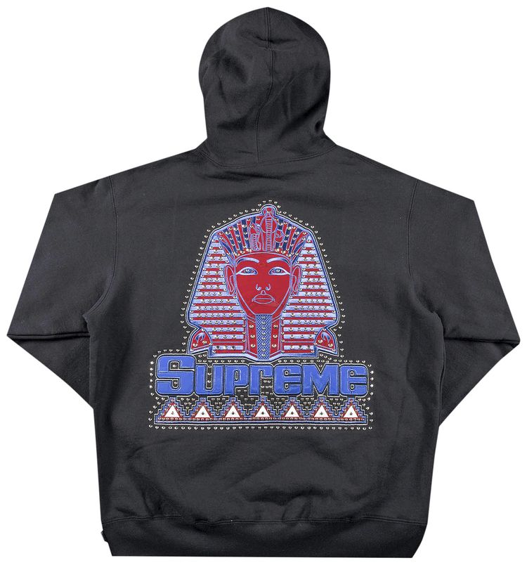 Supreme Pharaoh Studded Hooded Sweatshirt Black